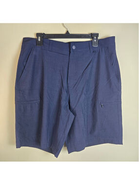 Men's CHAPS Navy Flat Front Shorts Waist 34